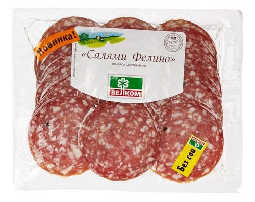 ВЕЛКОМ колбаса Салями Фелино сыровяленая нарезка 300г