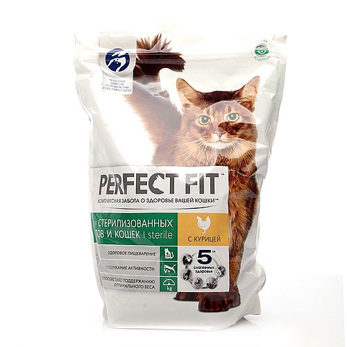 Perfect Fit Сухой  д/стерил. котов и кошек, с курицей, 1,2 кг