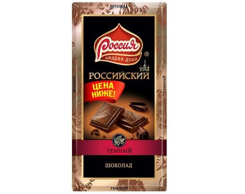 Российский шоколад темный 82г Российский шоколад темный 82г