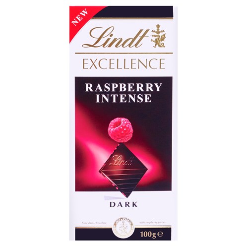 LINDT EXCELLENCE шоколад Линд с малиной темный 47% 100г