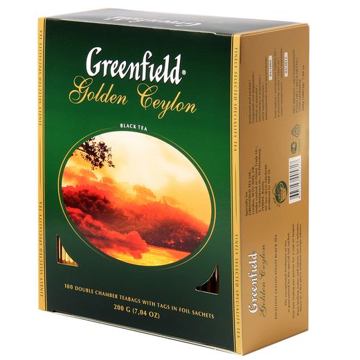 Чай черный Greenfield Golden Ceylon 100 пак 200г