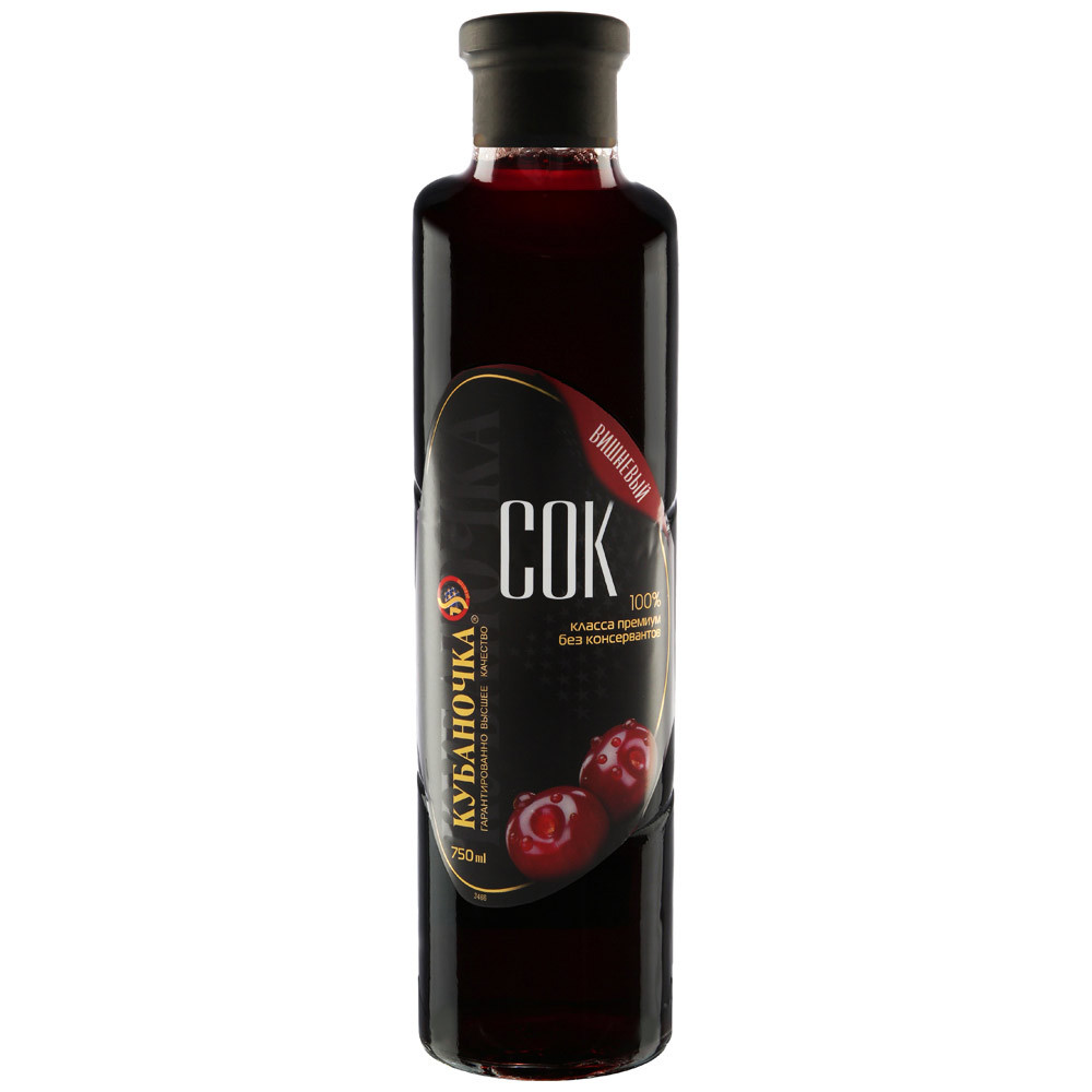Кубаночка сок вишневый класса премиум 750мл