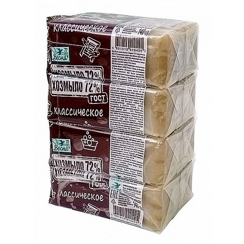 Мыло хозяйственное классическое 72% Весна 4шт в уп