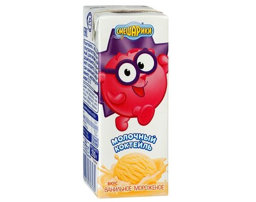 СМЕШАРИКИ Молочный коктейль ваниль 200г 