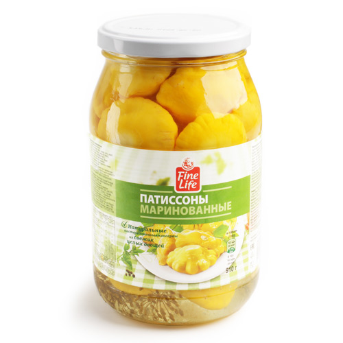 Патиссоны маринованные FINE LIFE 910г