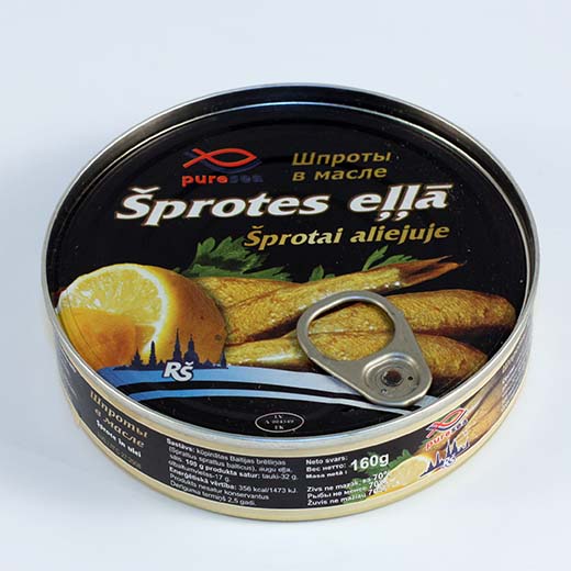 Шпроты в масле, Латвия, со вкусом укропа, "Pure Sea" 160 г.