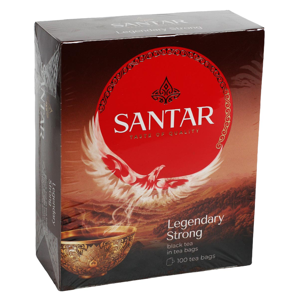 Чай черный байховый в пакетах 100пак х 2г SANTAR 200г