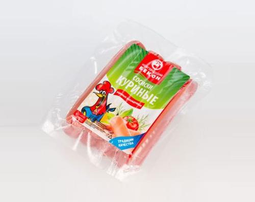 Новгородский Бекон сосиски Куриные 350г Новгородский Бекон сосиски Куриные 350г