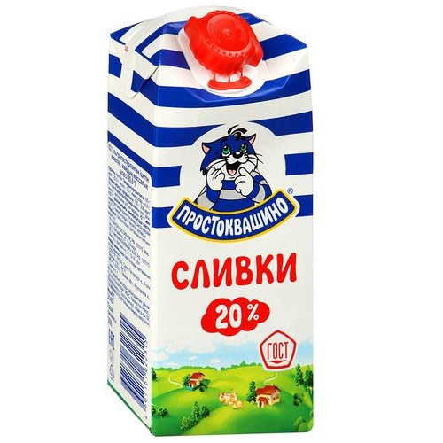 ПРОСТОКВАШИНО Сливки стерилизованные 20% 350г ПРОСТОКВАШИНО Сливки стерилизованные 20% 350г
