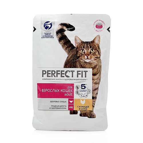 Perfect Fit корм для взрослых коше с курицей в соусе 85г