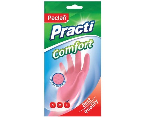 Paclan Practi Comfort перчатки хозяйственные улучшенной структуры размер L Paclan Practi Comfort перчатки хозяйственные улучшенной структуры размер L