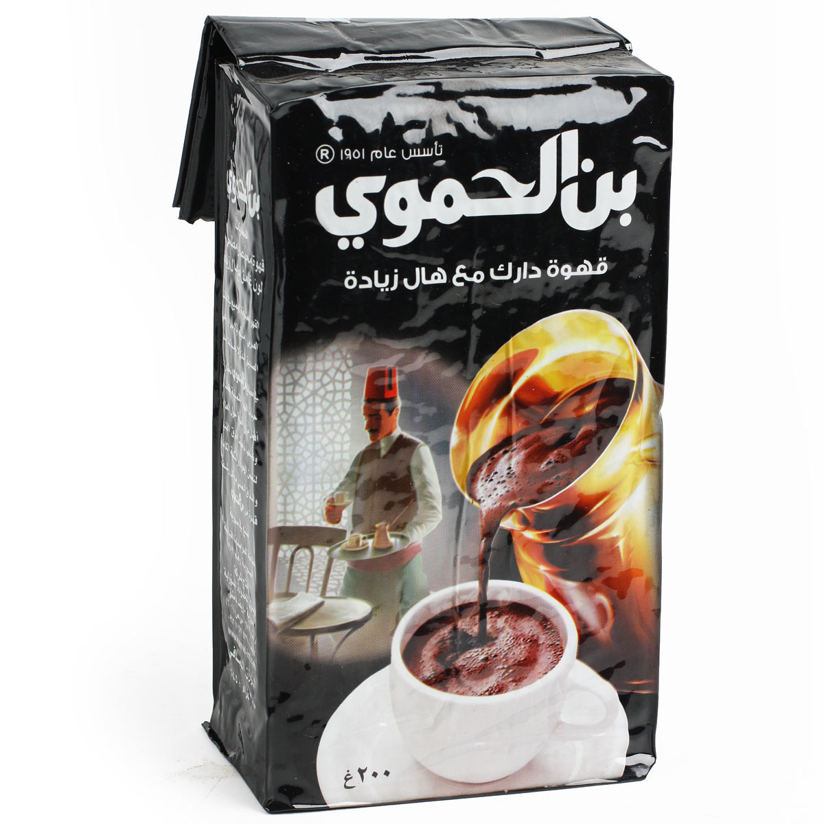 Кофе с кардамоном Экстра Hamwi Cafe темной обжарки 200г Кофе с кардамоном Экстра Hamwi Cafe темной обжарки 200г