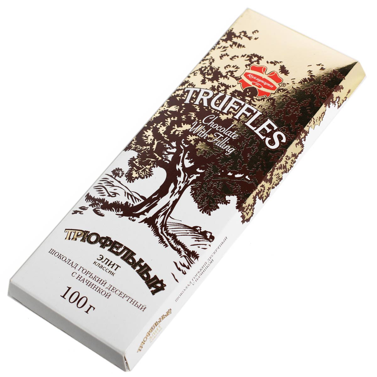 КОММУНАРКА Трюфельный Элит шоколад горький десертный с начинкой 100г