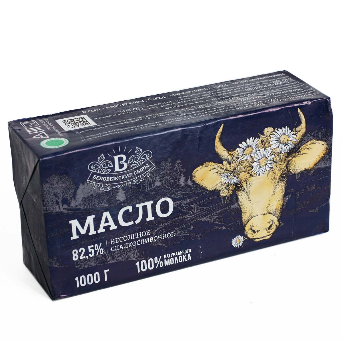 Беловежские сыры масло сливочное 82,5% 1000г Беловежские сыры масло сливочное 82,5% 1000г