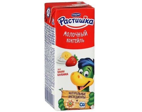 РАСТИШКА Молочный коктейль Банан/клубника, 210 г 
