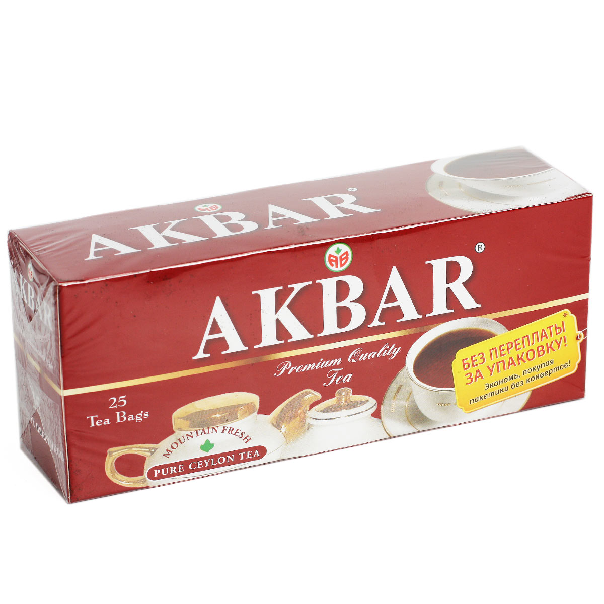 AKBAR чай АКБАР цейлонский черный байховый 25пакX2г 