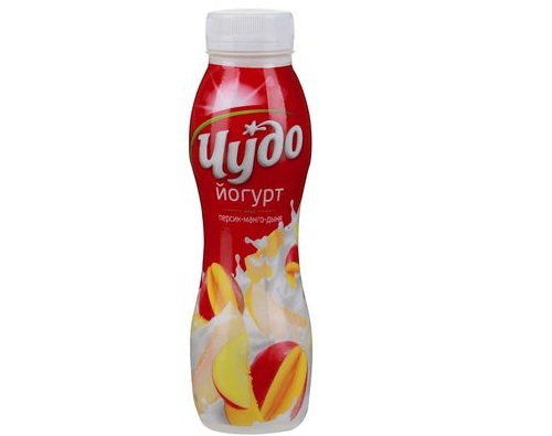 ЧУДО йогурт питьевой Персик-манго-дыня 290г 