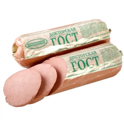 Колбаса Докторская ГОСТ без сои ВЕЛИКОЛУКСКИЙ МК 1кг
