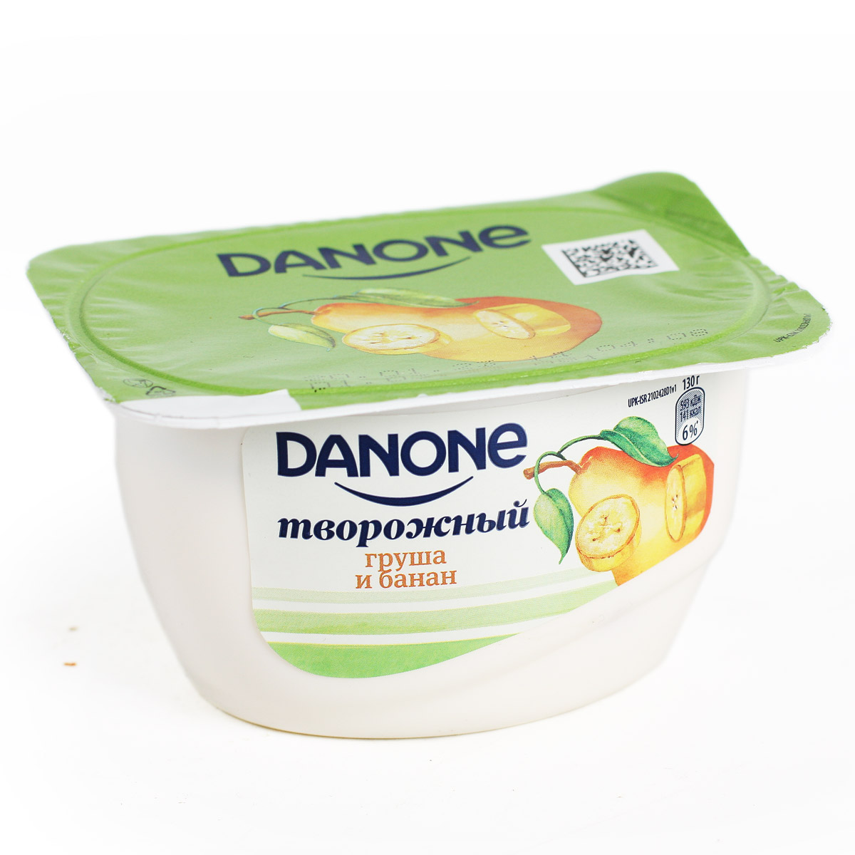 DANONE Десерт творожный  груша-банан 130г 