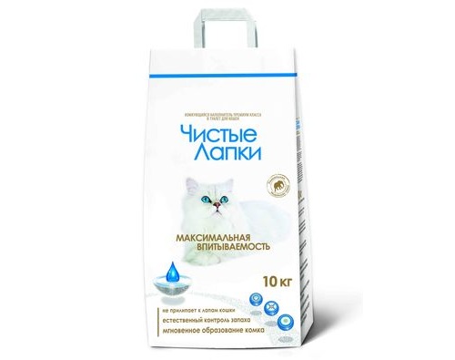 CLEAN PAWS (Чистые лапки), комкующ., 10кг 