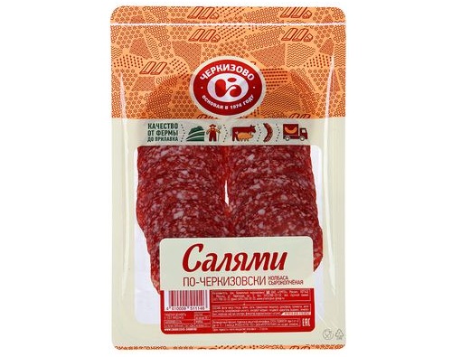 ЧЕРКИЗОВСКИЙ колбаса Салями по-Черкизовски сырокопченая нарезка 100г ЧЕРКИЗОВСКИЙ колбаса Салями по-Черкизовски сырокопченая нарезка 100г
