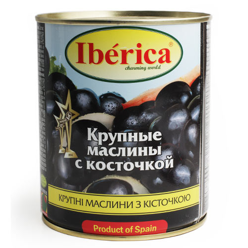 Маслины крупные с косточкой IBERICA 875г Маслины крупные с косточкой IBERICA 875г