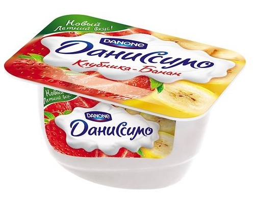 ДАНИССИМО Десерт творожный  Клубника/банан 110г 