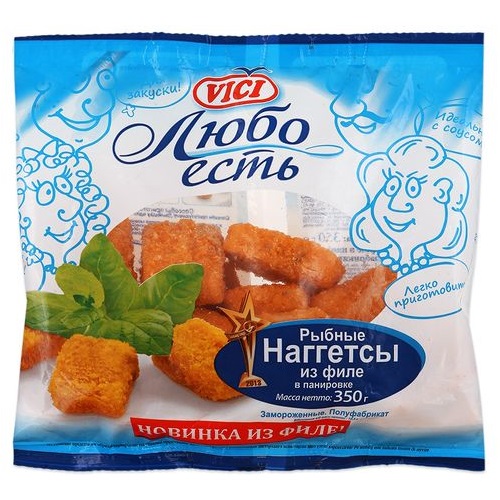 Рыбные наггетсы из филе рыбы VICI 350г