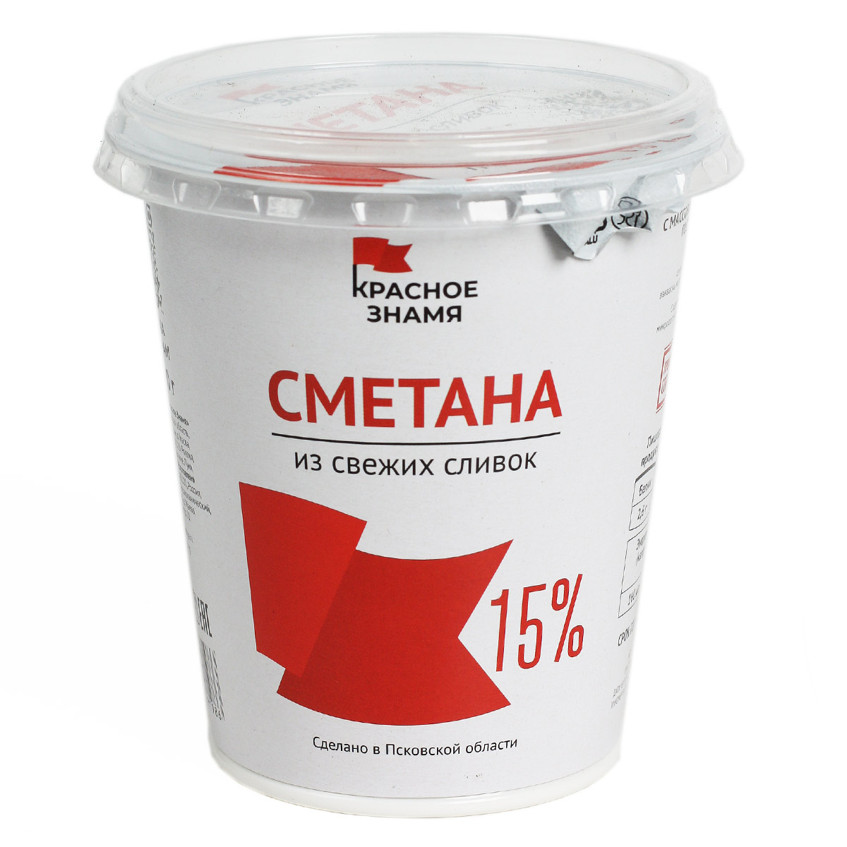 Сметана из свежих сливок 15% Красное знамя 300мл Сметана из свежих сливок 15% Красное знамя 300мл