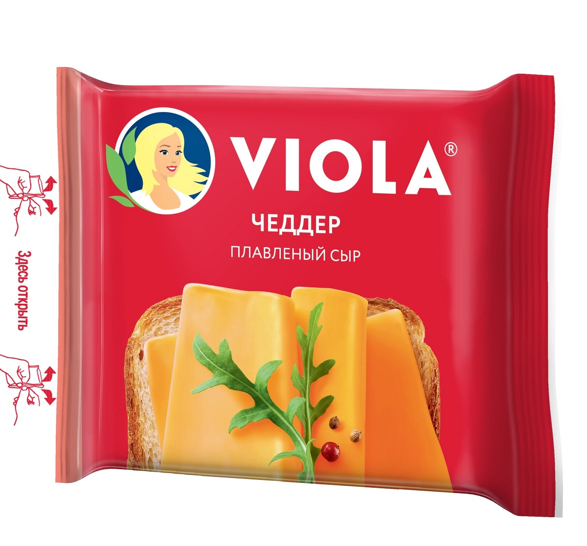 VIOLA сыр Чеддер Виола плавленый 45% 140г