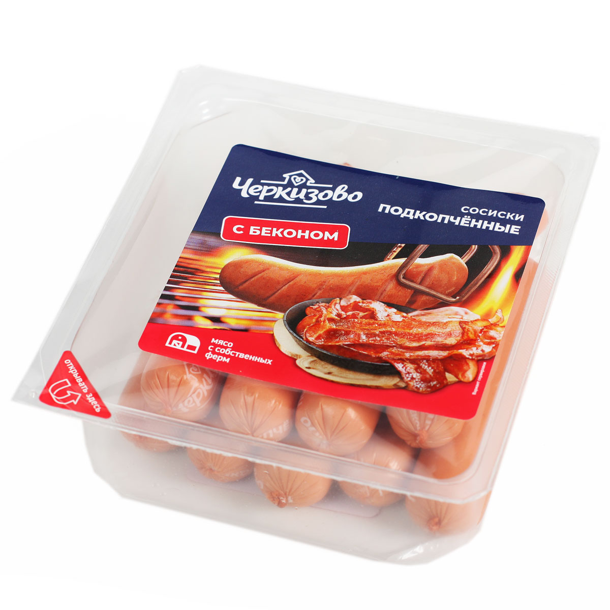 Черкизово Сосиски Подкопчёные с беконом 400г