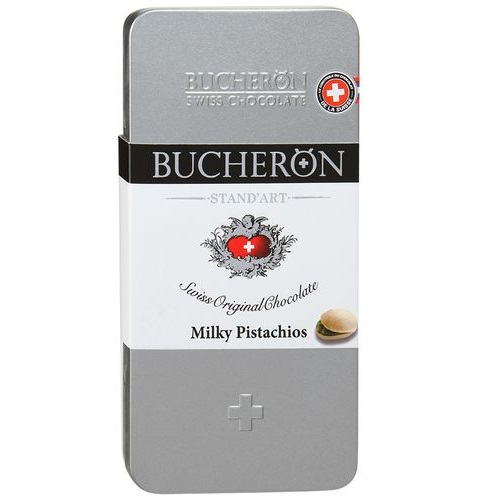 BUCHERON молочный шоколад Бушерон с фисташками 72% подарочное оформление 100г BUCHERON молочный шоколад Бушерон с фисташками 72% подарочное оформление 100г