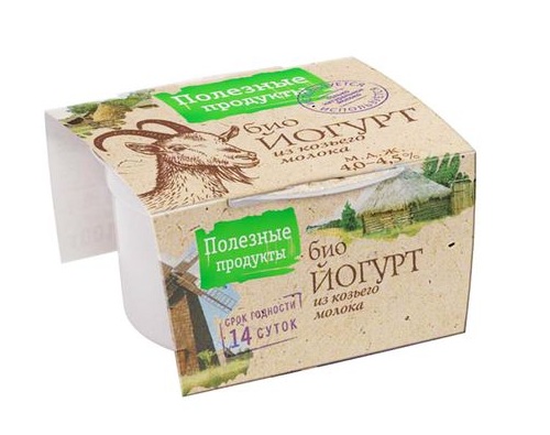 Биойогурт козий питьевой Полезные Продукты натуральный 4.5% 100г