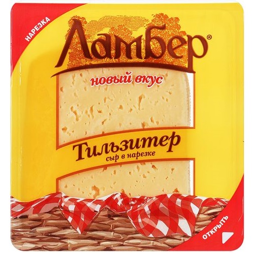 Ламбер Сыр Тильзитер нарезка 50% 150г Ламбер Сыр Тильзитер нарезка 50% 150г