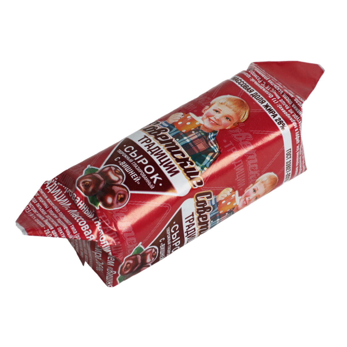 Советские Традиции Сырок творожный глазированный с вишней 50г 