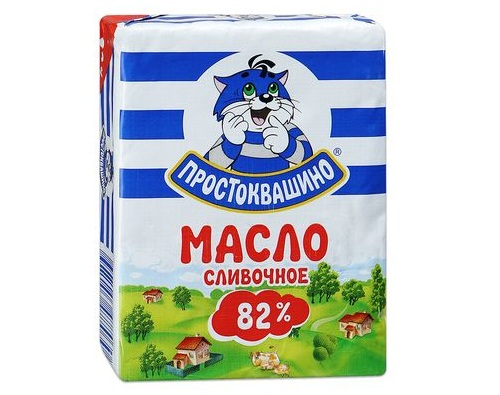 ПРОСТОКВАШИНО масло сливочное 82% 180г ПРОСТОКВАШИНО масло сливочное 82% 180г