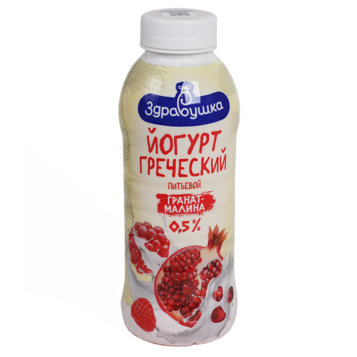 Здравушка Йогурт греческий питьевой гранат-малина 0,5% 430г Здравушка Йогурт греческий питьевой гранат-малина 0,5% 430г