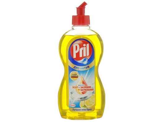 Pril дуо актив лимон, средство для мытья посуды, 450 мл