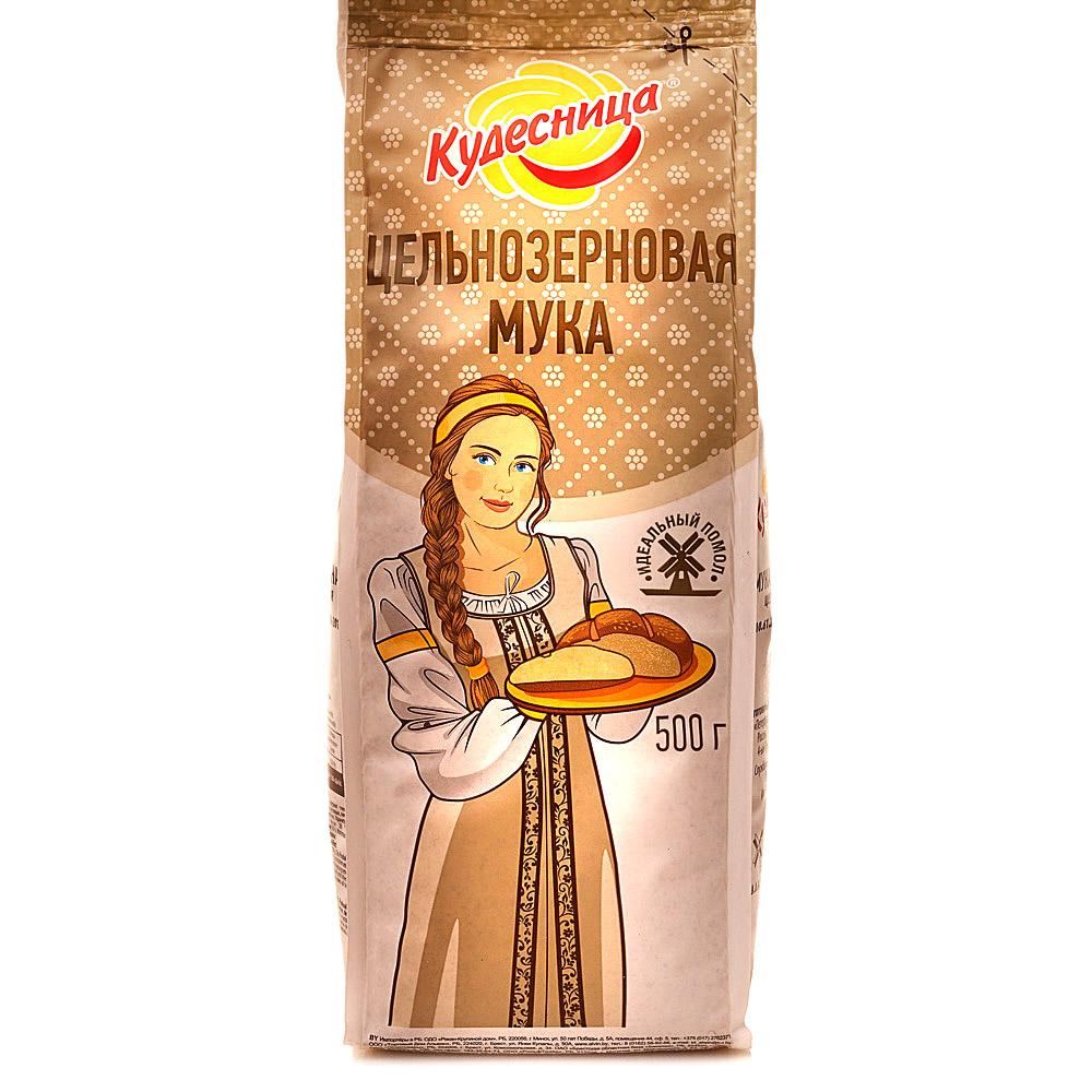 Кудесница мука цельнозерновая 400г Кудесница мука цельнозерновая 400г