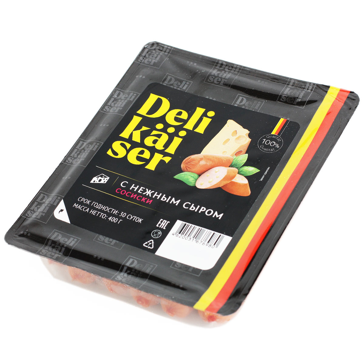 Delikaiser Сосиски с нежным сыром 400г Delikaiser Сосиски с нежным сыром 400г