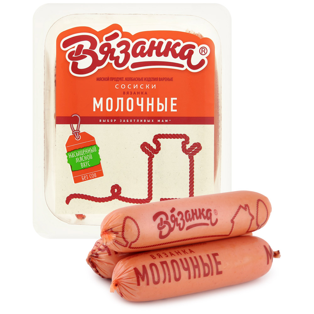 Сосиски Вязанка Молочные ГОСТ 450г Сосиски Вязанка Молочные ГОСТ 450г