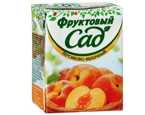 ФРУКТОВЫЙ САД, Нектар Персиково-яблочный, 0,2 л.