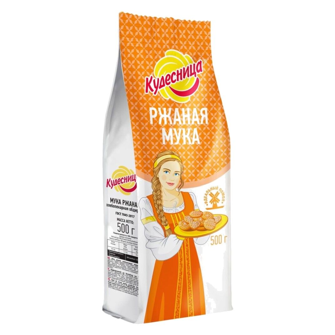 Кудесница мука ржаная обдирная 400г