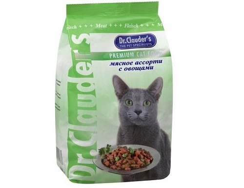 Доктор Клаудер, сухой корм мясное ассорти, 400г