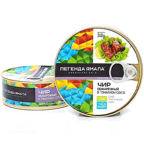 Чир обжаренный в томатномсоусе Легенда Ямала 240г