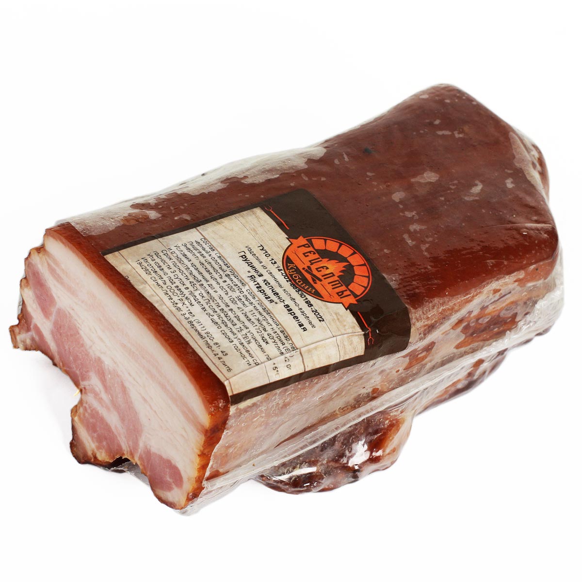 Грудинка Янтарная варено-копченая Рецепты Кубани