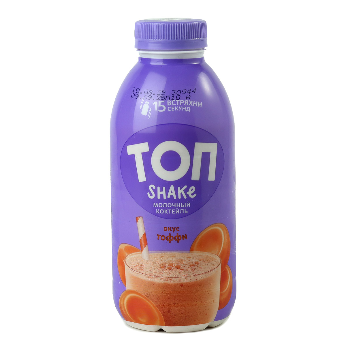 ТОП SHAKE Молочный коктейль вкус тоффи 2% Савушкин 450г 