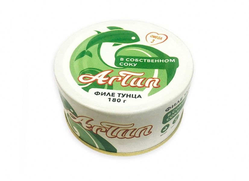 Филе тунца в собственном соку ARTUN 180г