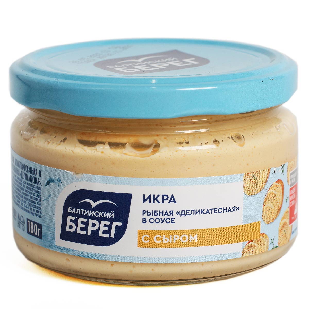 Икра рыбная деликатесная в соусе с сыром Балтийский Берег 180г