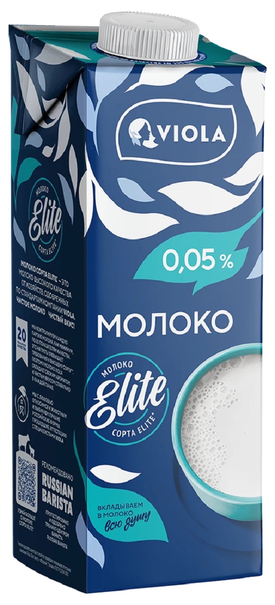 VIOLA молоко обезжиренное ультрапастеризованное 0.05% 973мл VIOLA молоко обезжиренное ультрапастеризованное 0.05% 973мл
